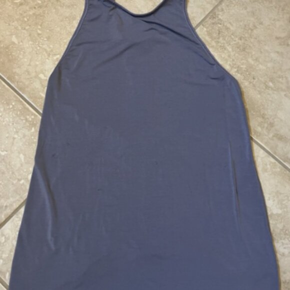 Lululemon Sculpt Tank Top Women's Size 4 Sleeveless Gray Blue Open Ruched Back - Picture 4 of 8